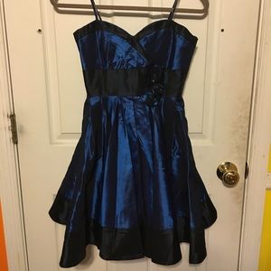 Blue and Black Dress-up Dress